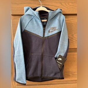 Nike Tech Kids Two-Tone Blue and Black Hoodie Jacket